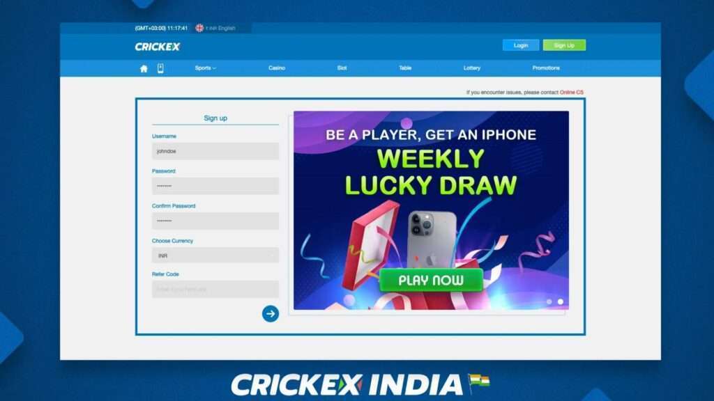 Crickex Casino Sign Up