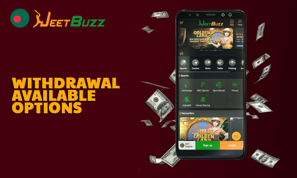 WITHDRAWAL OPTIONS in jeetbuzz